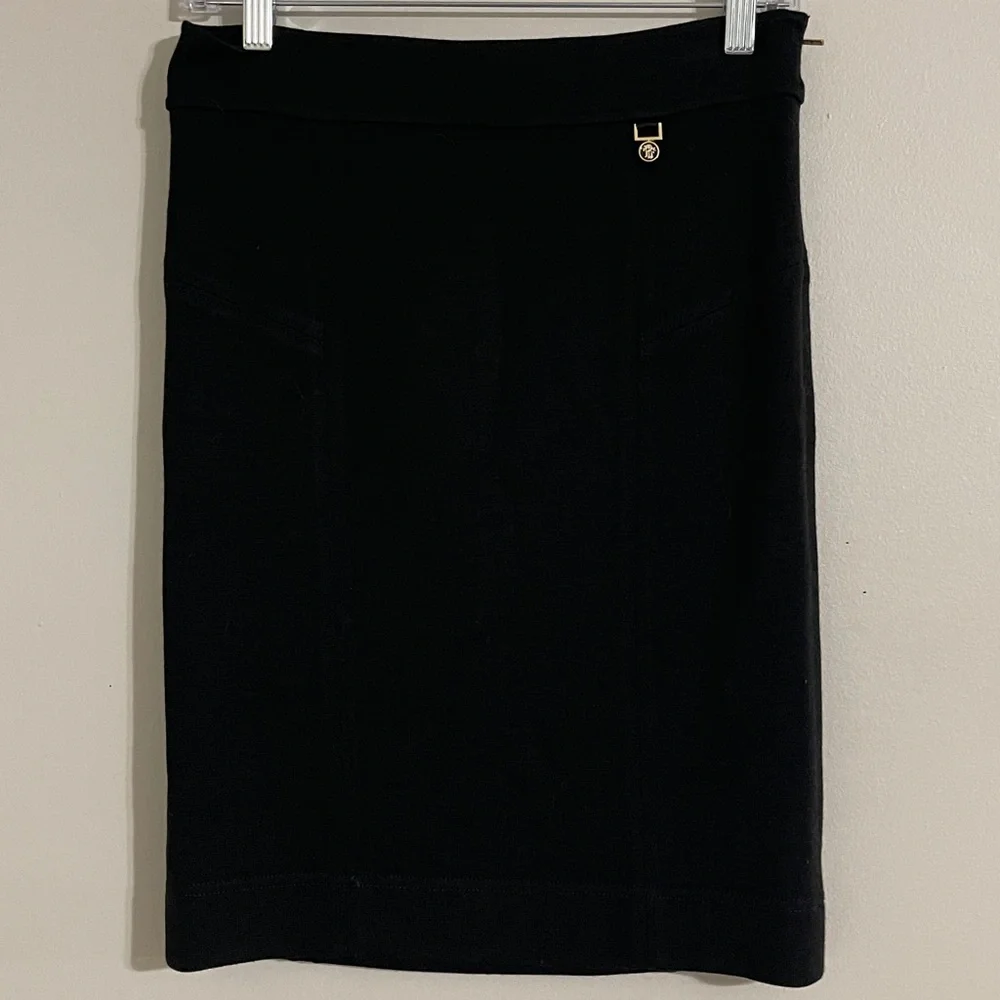 Tory Burch black knit pencil skirt xs